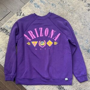 Purple Arizona Mesa Sweatshirt Size Large Discus Athletic